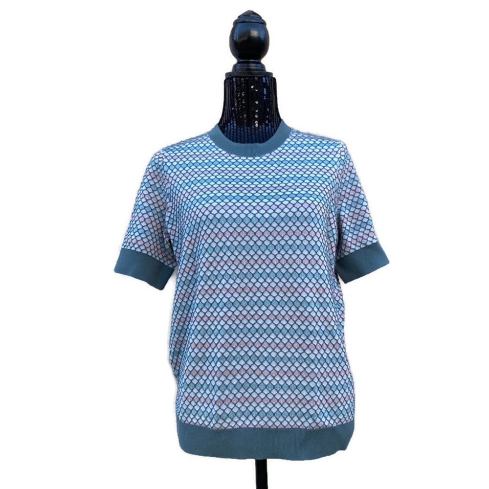 EUC COS Multi Color Textured Stitch Top